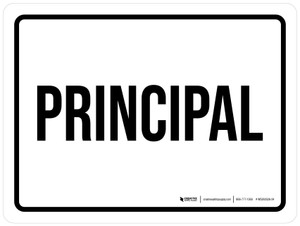 Principal White Landscape - Wall Sign