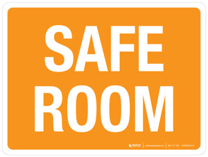 Safe Room Orange Landscape - Wall Sign