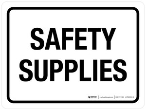 Safety Supplies White Landscape - Wall Sign