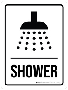 Shower with Icon Portrait - Wall Sign