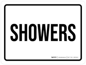 Showers White Landscape - Wall Sign