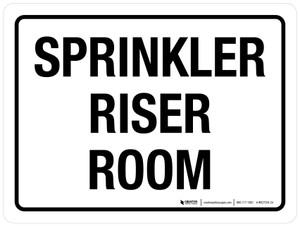 Sprinkler Riser Room White Landscape - Wall Sign
