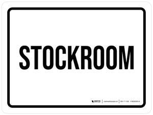 Stockroom White Landscape - Wall Sign