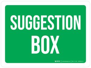 Suggestion Box Green Landscape - Wall Sign