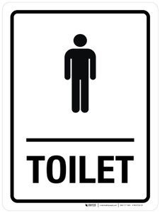 Toilet (Male Icon) Portrait - Wall Sign