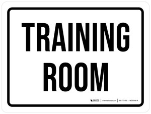 Training Room White Landscape - Wall Sign