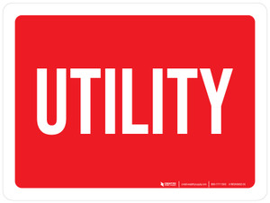 Utility Red Landscape - Wall Sign