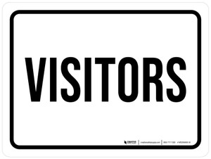 Visitors White Landscape - Wall Sign