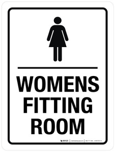 Womens Fitting Room with Icon Portrait - Wall Sign