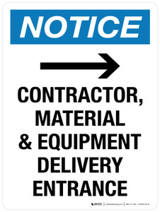 Notice: Decon Shower with Left Arrow Portrait Portrait - Wall Sign Notice: Decon Shower with Left Arrow Portrait Portrait - Wall Sign