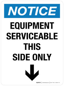 Notice: Escape Route Shaft Manway with Left Arrow Portrait - Wall Sign