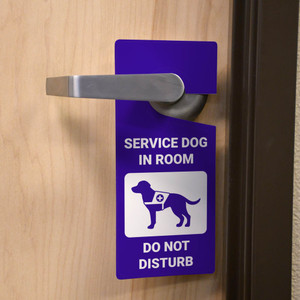 Service Dog in Room - Do Not Disturb with Icon - Door Hanger