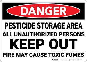 Danger: Pesticide Storage Area Keep Out - Wall Sign