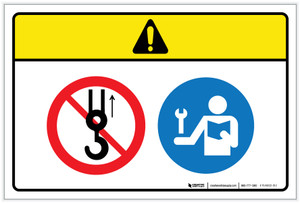 Caution: Not a Lift Point (Wordless ISO/ANSI) - Label