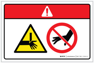 Danger: Blade Hazard (Wordless ISO/ANSI) - Label