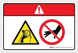 Danger: Entanglement Hazard (Wordless ISO/ANSI) - Label