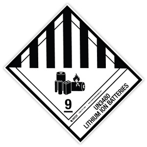 UN3480 Lithium Ion Batteries - D.O.T. Label (20 Pack)