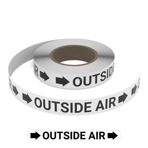 Outside Air (White) - Pipe Marking Roll