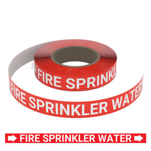 Fire Sprinkler Water - Pipe Marking Roll