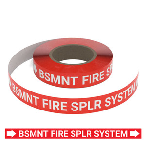 Bsmnt Fire Splr System - Pipe Marking Roll