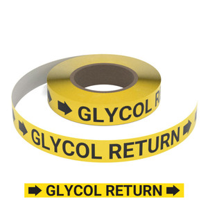 Glycol Return (Yellow) - Pipe Marking Roll