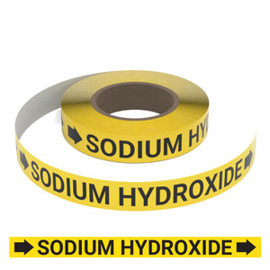 Sodium Hydroxide (Yellow) - Pipe Marking Roll