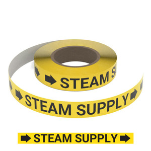 Steam Supply (Yellow) - Pipe Marking Roll