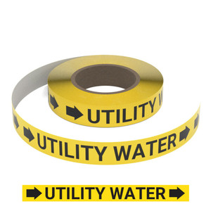 Utility Water (Yellow) - Pipe Marking Roll