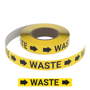 Waste (Yellow) - Pipe Marking Roll