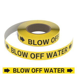 Blow Off Water (Yellow) - Pipe Marking Roll