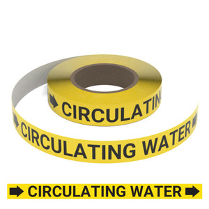 Circulating Water (Yellow) - Pipe Marking Roll