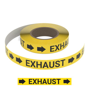 Exhaust (Yellow) - Pipe Marking Roll