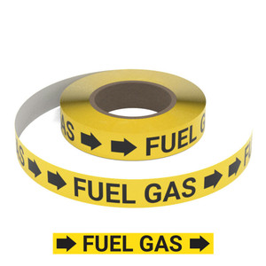 Fuel Gas (Yellow) - Pipe Marking Roll