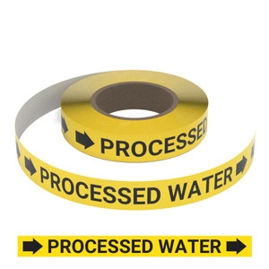 Processed Water (Yellow) - Pipe Marking Roll