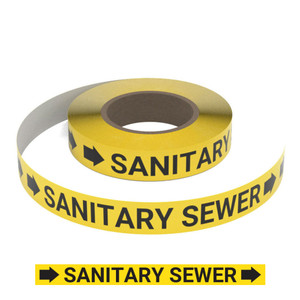Sanitary Sewer (Yellow) - Pipe Marking Roll