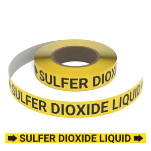 Sulfer Dioxide Liquid (Yellow) - Pipe Marking Roll