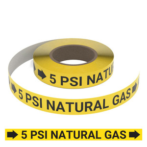 5 PSI Natural Gas - Pipe Marking Roll