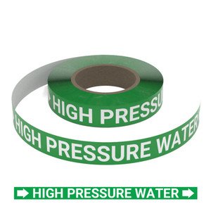 High Pressure Water (Green) - Pipe Marking Roll