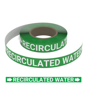 Recirculated Water (Green) - Pipe Marking Roll