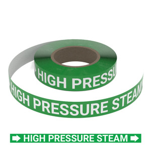 High Pressure Steam (Green) - Pipe Marking Roll