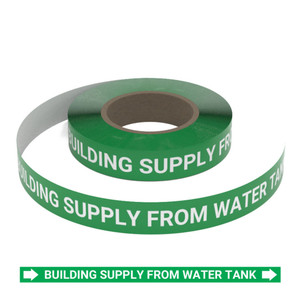 Building Supply From Water Tank - Pipe Marking Roll