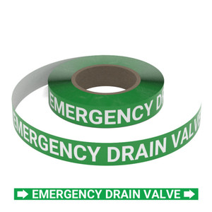 Emergency Drain Valve - Pipe Marking Roll
