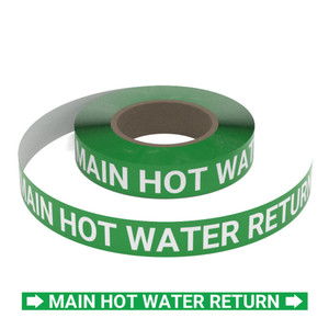 Main Hot Water Return - Pipe Marking Roll