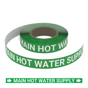 Main Hot Water Supply - Pipe Marking Roll