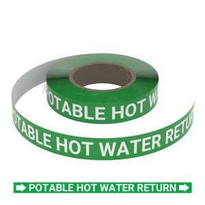 Potable Hot Water Return - Pipe Marking Roll