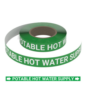 Potable Hot Water Supply - Pipe Marking Roll