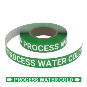 Process Water Cold - Pipe Marking Roll
