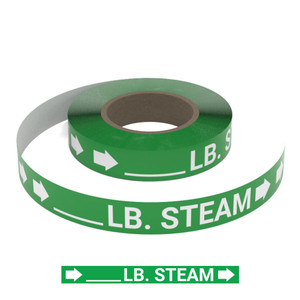 ______Lb Steam (Green) - Pipe Marking Roll