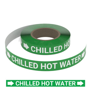 Chilled Hot Water - Pipe Marking Roll