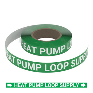 Heat Pump Loop Supply - Pipe Marking Roll